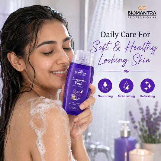 Body Wash Combo Pack of 4 | Charcoal, Rose, Lavender & Vitamin C | Daily Cleansing & Refreshing Shower Gel | Suitable for All Skin Types | 100ml Each (Pack of 4)