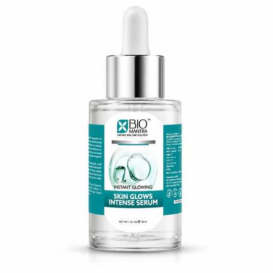 BIOMANTRA Face Serum For Glowing Skin - Skin Glow Face Serum With Vitamin C, Hyaluronic Acid & Vitamin B3 | Hydrating Brightening Serum For Pigmentation & Daily Skin Care 30ml
