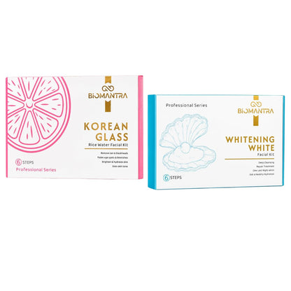 BIOMANTRA Facial Kit | 6 Step Mini Facial Kit for Glowing & Hydrated Skin | Cleanser, Scrub, Gel, Cream, Mask & Serum | Skincare Kit for Women | All Skin Types