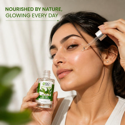 BIOMANTRA Tea Tree Hydra Serum for Acne & Pimples | Herbal Infused Face Serum with Tea Tree, Aloe Vera, Niacinamide & Hyaluronic Acid | Oil Control & Hydrating Skin Care for Men & Women | 30ml