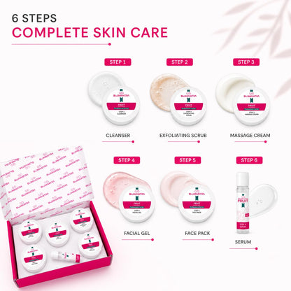 BIOMANTRA Fruit Facial Kit 500g | 6-Step Professional Tan Removal Facial for Deep Cleansing & Skin Brightening | Salon Quality Face Care | FREE 1000ml Stainless Steel Water Bottle (Worth ₹299)
