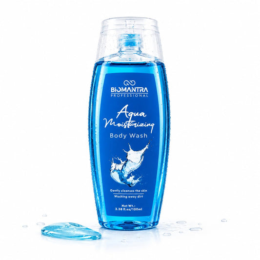 BIOMANTRA Aqua Moisturizing Body Wash | Hydrating & Refreshing Body Cleanser | Gentle Daily Shower Gel for Soft, Smooth & Healthy Looking Skin | Deep Cleansing Formula | 100ml