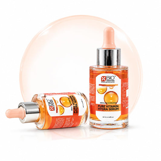 BIOMANTRA Vitamin C Face Serum for Skin Brightening & Dark Spot Removal | With Jojoba Oil, Ginseng & Hyaluronic Acid | For Glowing, Even-Tone Skin | 30ml Each (Pack of 2)