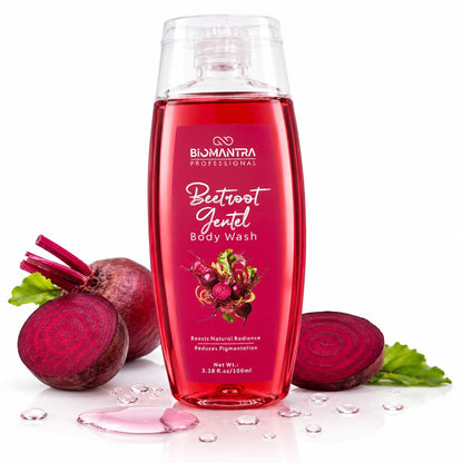 BIOMANTRA Professional Beetroot Gentle Body Wash | Refreshing & Moisturizing Body Cleanser for Healthy Looking Skin | Helps Improve Skin Radiance | Daily Use Shower Gel | 100ml