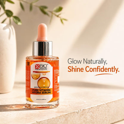 BIOMANTRA Vitamin C Face Serum for Skin Brightening & Dark Spot Removal | With Jojoba Oil, Ginseng & Hyaluronic Acid | For Glowing, Even-Tone Skin | 30ml Each (Pack of 2)