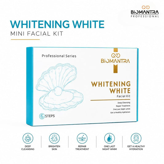 BIOMANTRA Facial Kit | 6 Step Mini Facial Kit for Glowing & Hydrated Skin | Cleanser, Scrub, Gel, Cream, Mask & Serum | Skincare Kit for Women | All Skin Types