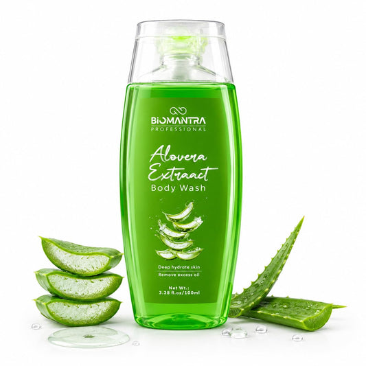 Biomantra Professional Aloe Vera Extract Body Wash | Deep Hydration & Gentle Cleansing | Helps Remove Excess Oil | Moisturizing Body Cleanser for Soft & Fresh Skin | Daily Use | 100ml