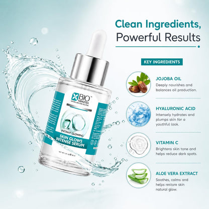 BIOMANTRA Face Serum For Glowing Skin - Skin Glow Face Serum With Vitamin C, Hyaluronic Acid & Vitamin B3 | Hydrating Brightening Serum For Pigmentation & Daily Skin Care 30ml