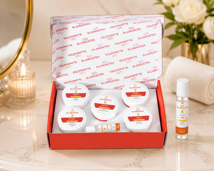 BIOMANTRA Papaya Facial Kit 500g | 6-Step Professional Tan Removal Facial for Deep Cleansing & Skin Brightening | Salon Quality Face Care | FREE 1000ml Stainless Steel Water Bottle (Worth ₹299) 500g
