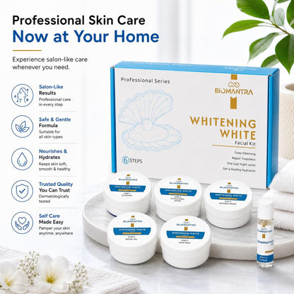 BIOMANTRA Facial Kit | 6 Step Mini Facial Kit for Glowing & Hydrated Skin | Cleanser, Scrub, Gel, Cream, Mask & Serum | Skincare Kit for Women | All Skin Types