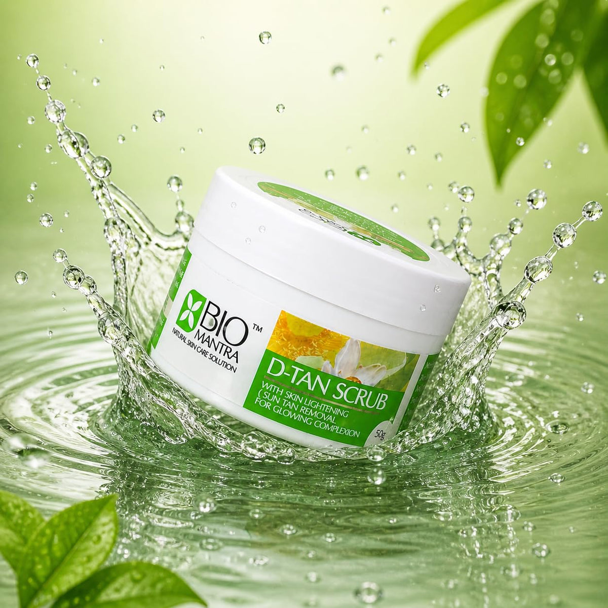 BIOMANTRA Oil Free D-Tan Scrub Lightening Cream | Walnut & Lotus for Tan Removal | Deep Exfoliating Scrub for Glowing Skin | Removes Dead Skin & Dirt | For Men & Women (50g)